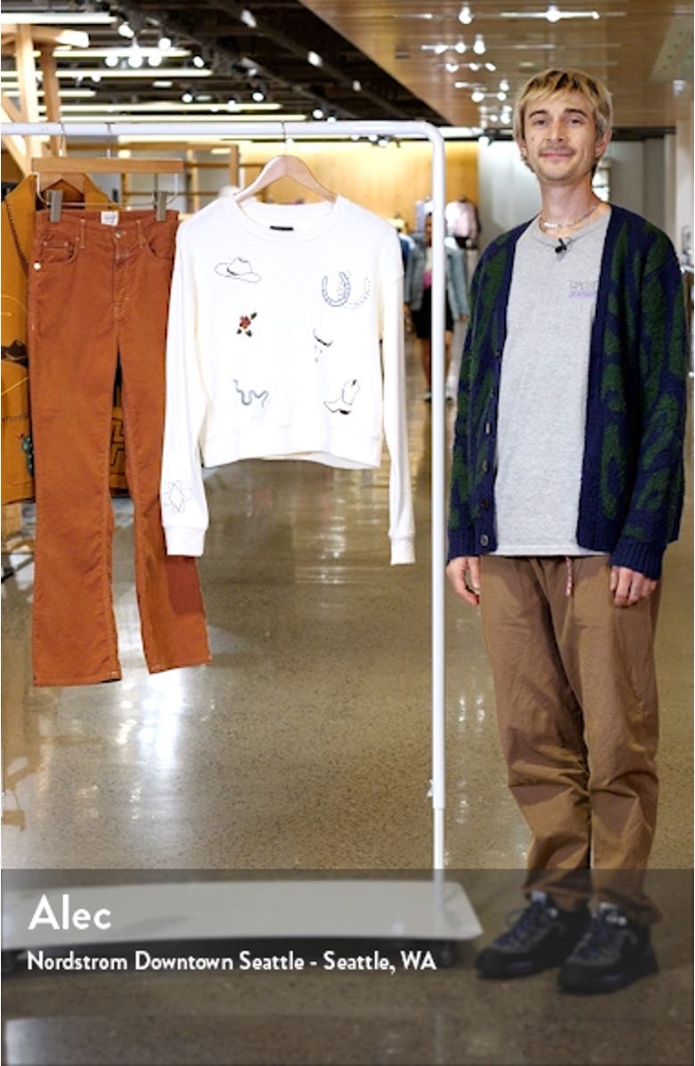 Western Embroidered Cotton Graphic Sweatshirt, sales video thumbnail