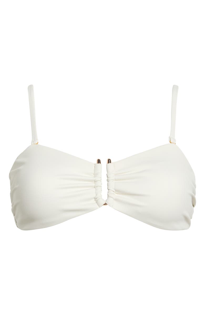 Hutch Rothy Convertible Bandeau Bikini Top, Main, color, Ivory/ Multi