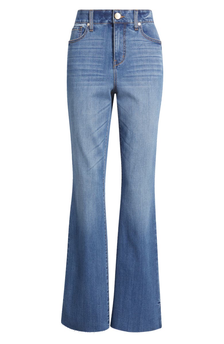 1822 Denim Raw Hem High Waist Slim Bootcut Jeans, Alternate, color, 