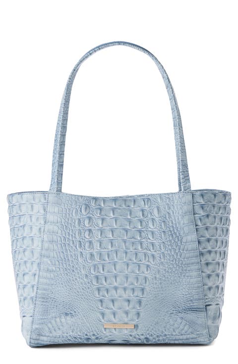 Mona Croc Embossed Leather Tote