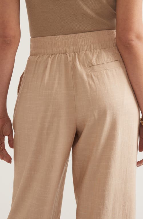 Marine Layer Allison Wide Leg Tencel® Lyocell Pants In Brown