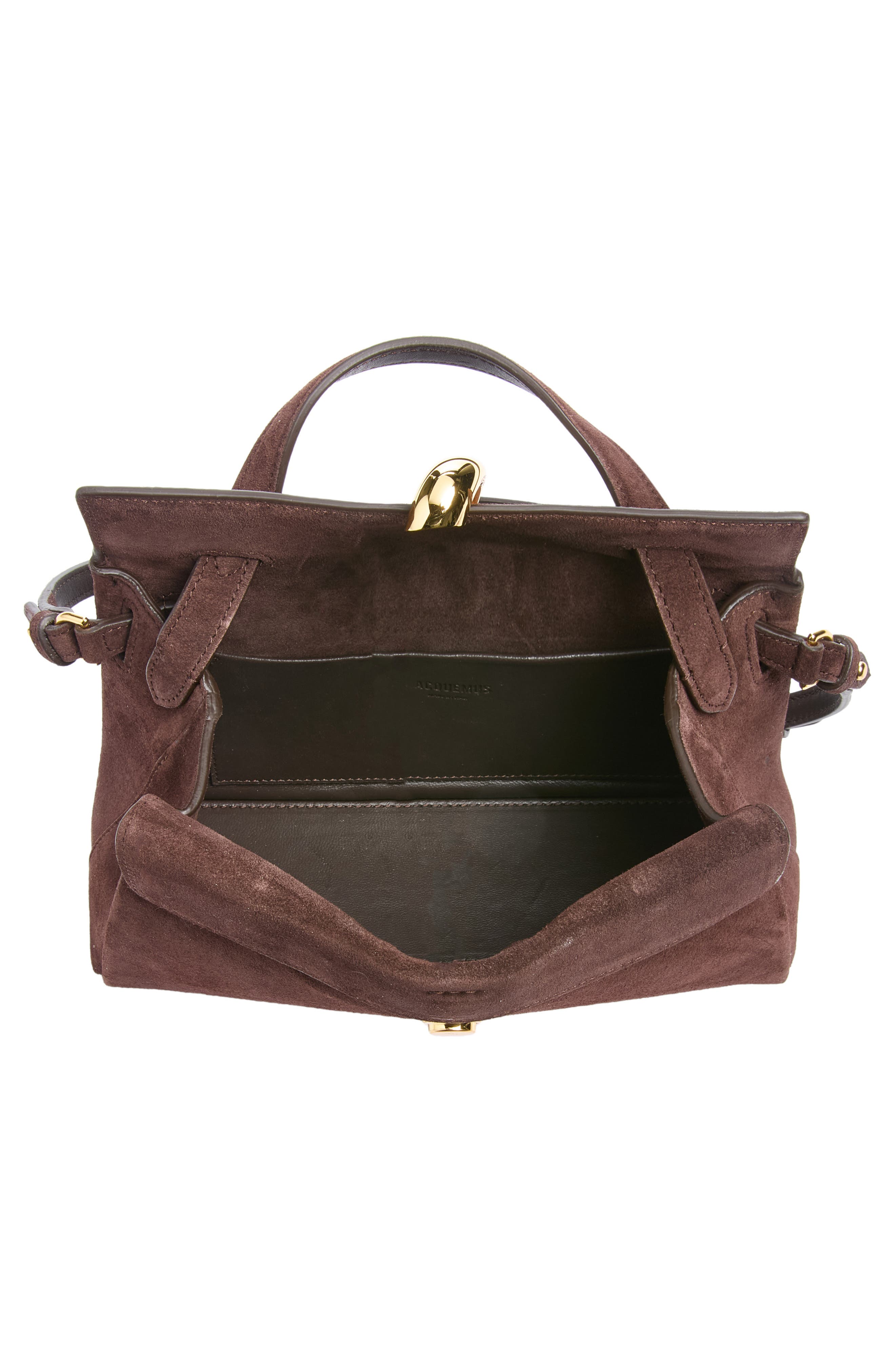 Le Petit Valerie Leather Top Handle Bag, Alternate, color, BROWN / BROWN 8GF