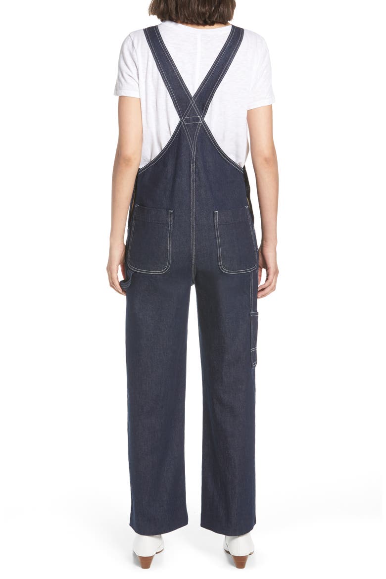 Patched Dungaree Overalls, Alternate, color, RINSE WASH