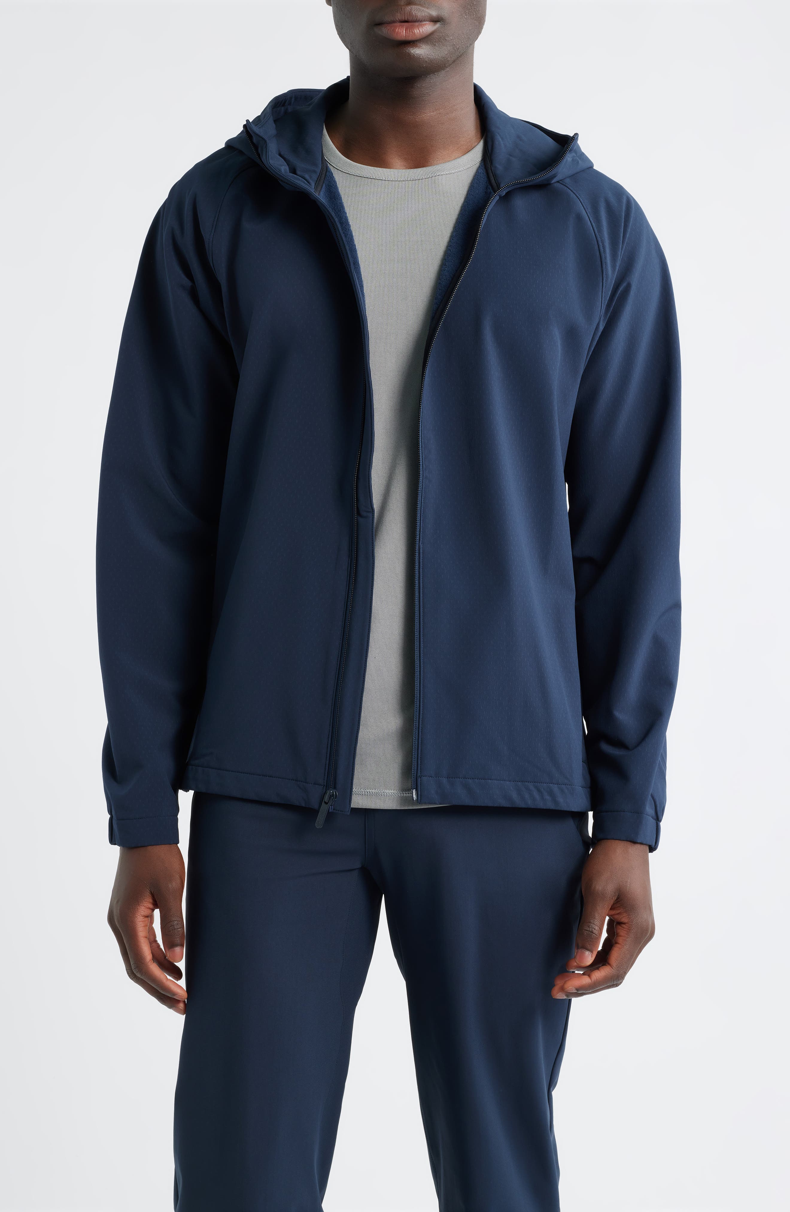 Zella Routine Zip Hoodie in Navy Eclipse 