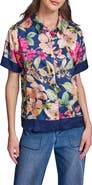 KARL LAGERFELD PARIS Floral Short Sleeve Button-Up Shirt