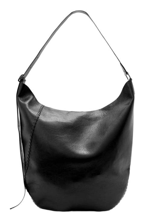 Esme Medium Whipstitch Leather Hobo