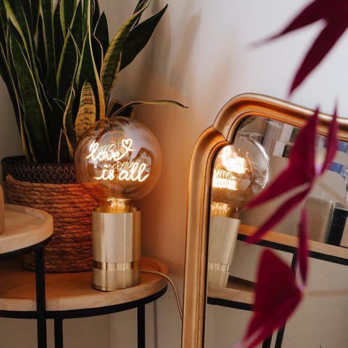 Mitb Love Is All Portable Table Lamp In Gold