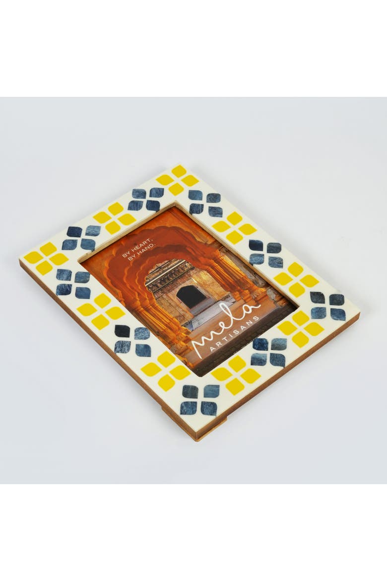 Marigold Mosaic Inlay Picture Frame, Alternate, color, Marigold