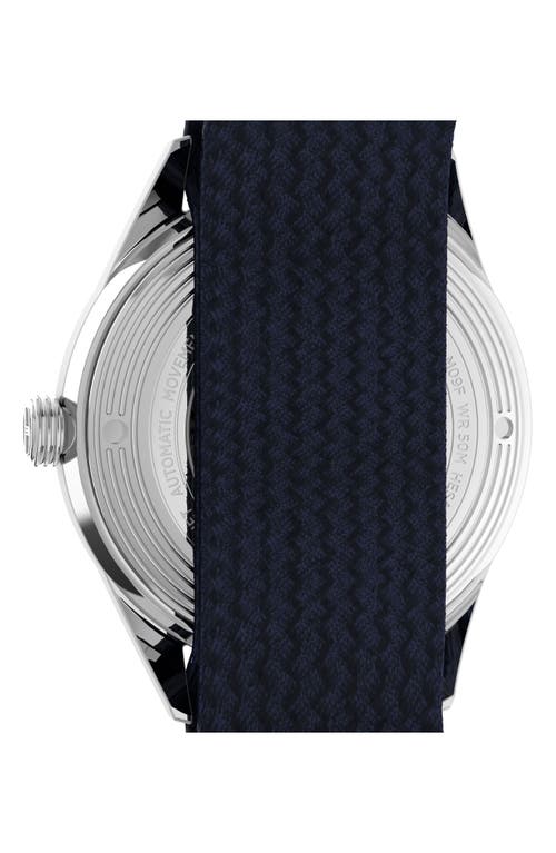 Timex ® Marlin Jet Automatic Fabric Strap Watch, 38mm In Blue