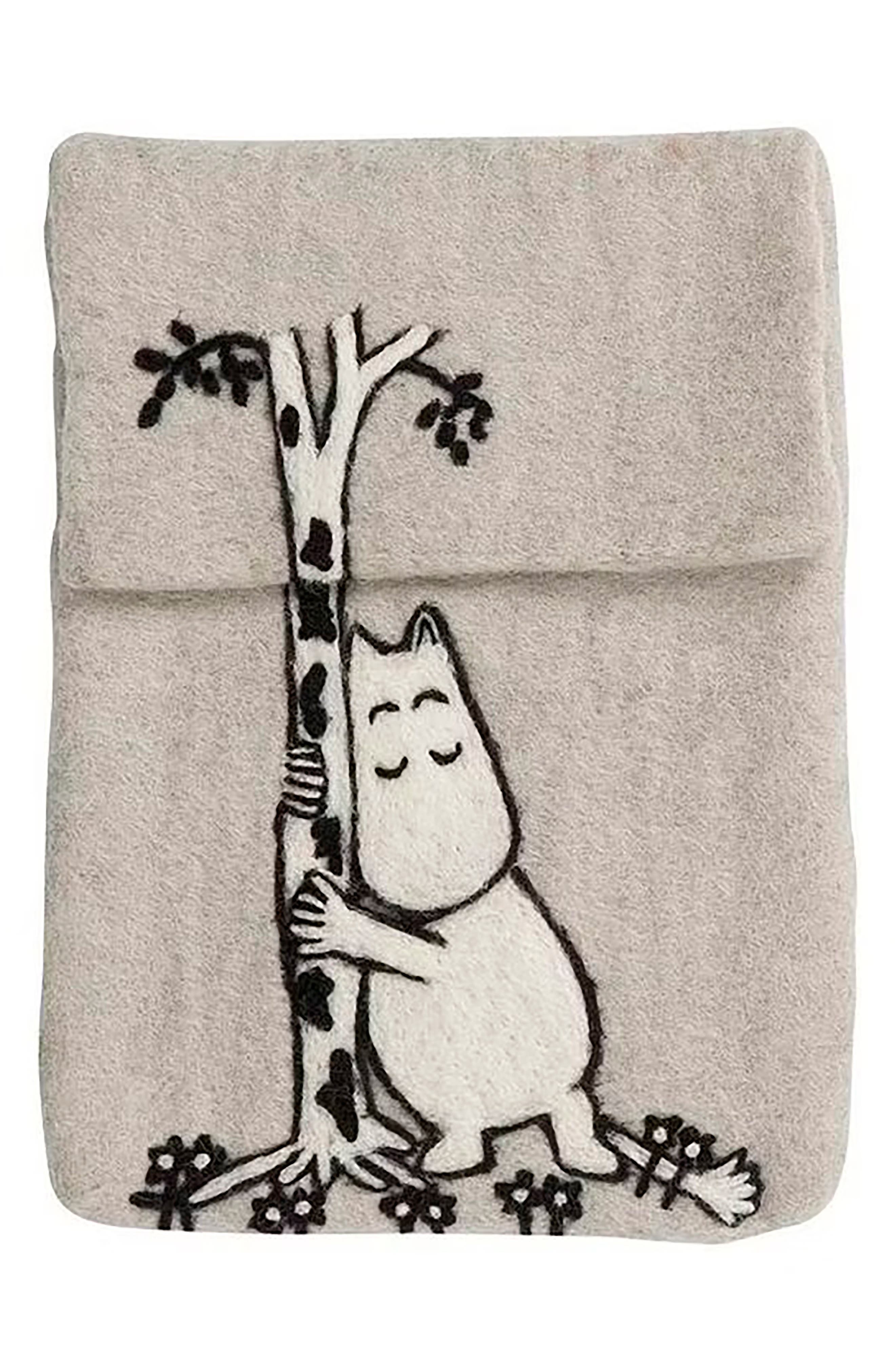 Klippan Kids' Moomintroll Handmade Woven Wool iPad Cover in Natural 