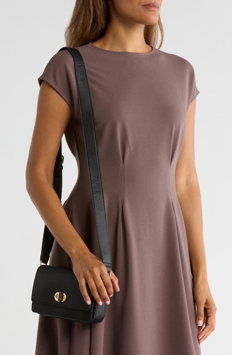 Nanette Lepore Julez Flap Crossbody Bag, Alternate, color, Black