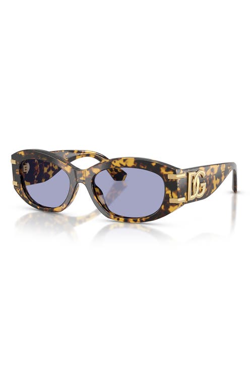 Dolce & Gabbana Womens Brown Dg4502 Oval-frame Acetate Sunglasses In Brown