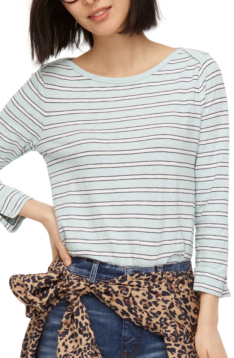J.Crew Stripe Boatneck Painter T-Shirt, Main, color,
