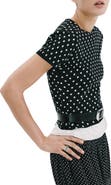 MANGO Dot Short Sleeve Sweater