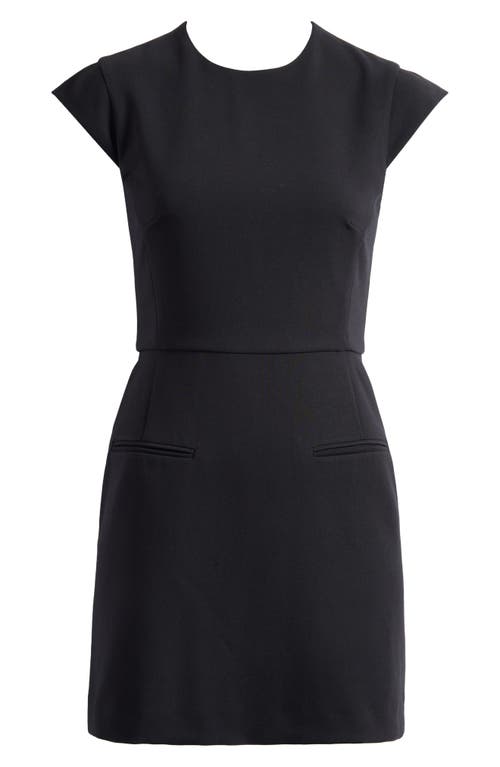 French Connection Whisper Short Sleeve Minidress In Black