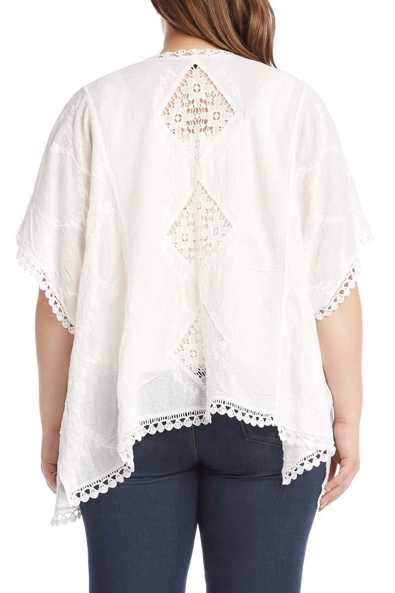 Crochet Detail Wrap, Alternate, color, IVORY