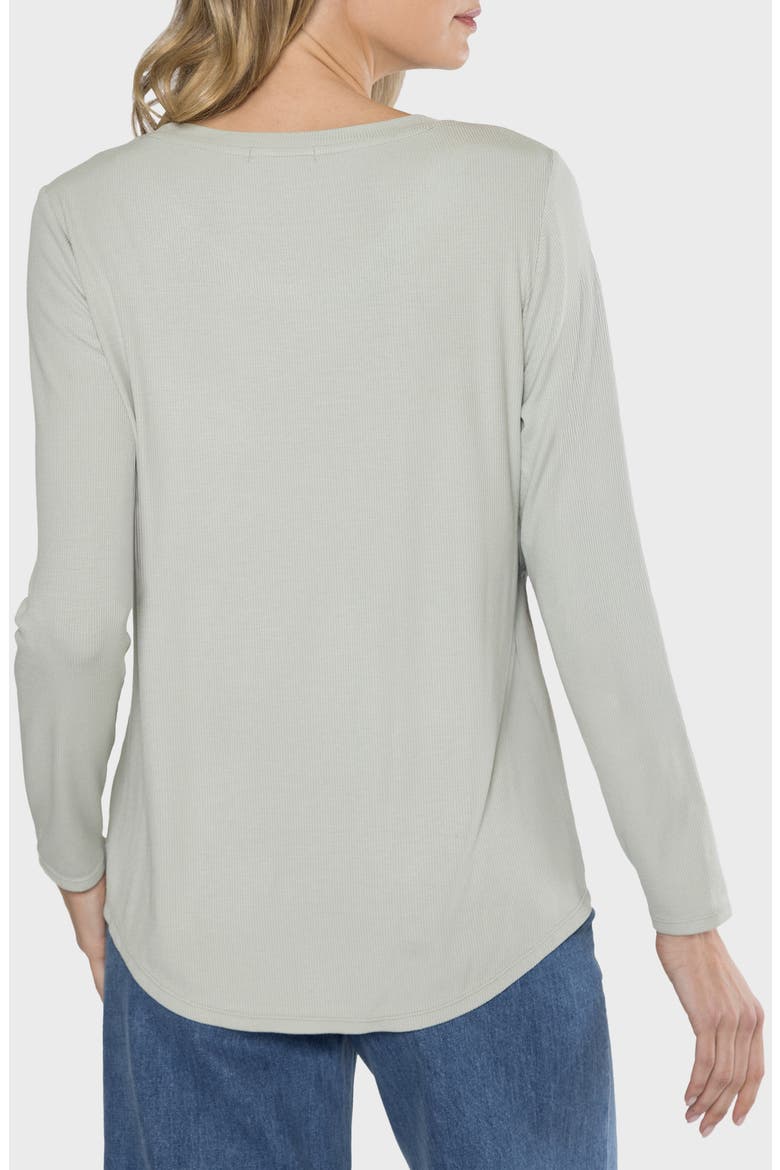 Maggie Ribbed T-Shirt, Alternate, color, SAGE