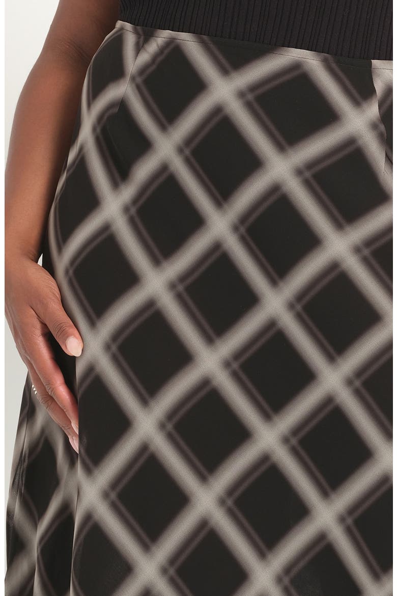 Cameron Midi Skirt, Alternate, color, BLACK/ BEIGE