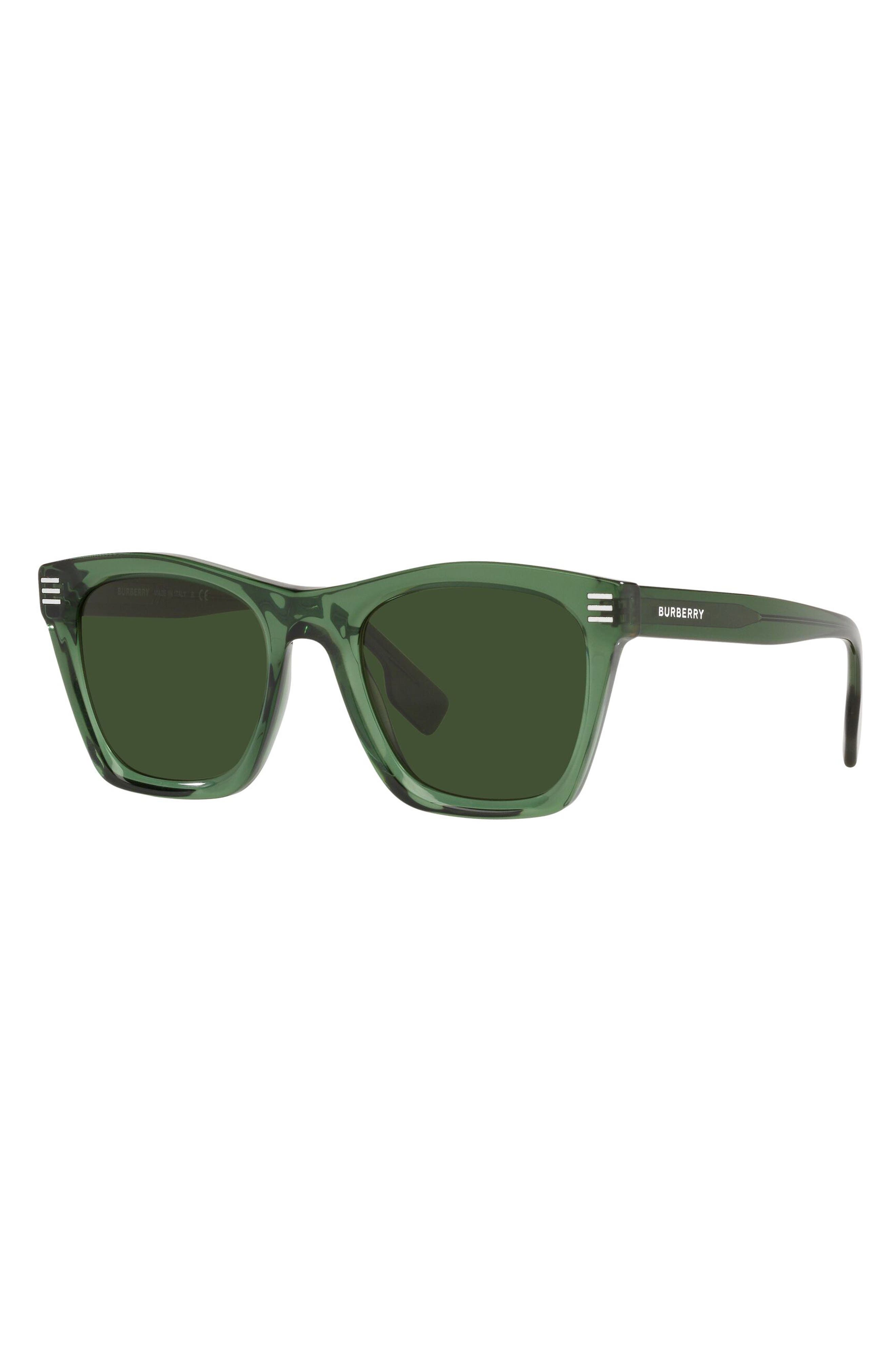 Burberry 54mm Square Sunglasses Green Classic Rectangular Sunglasses​ in Khaki - Men | Burberry  main image 4