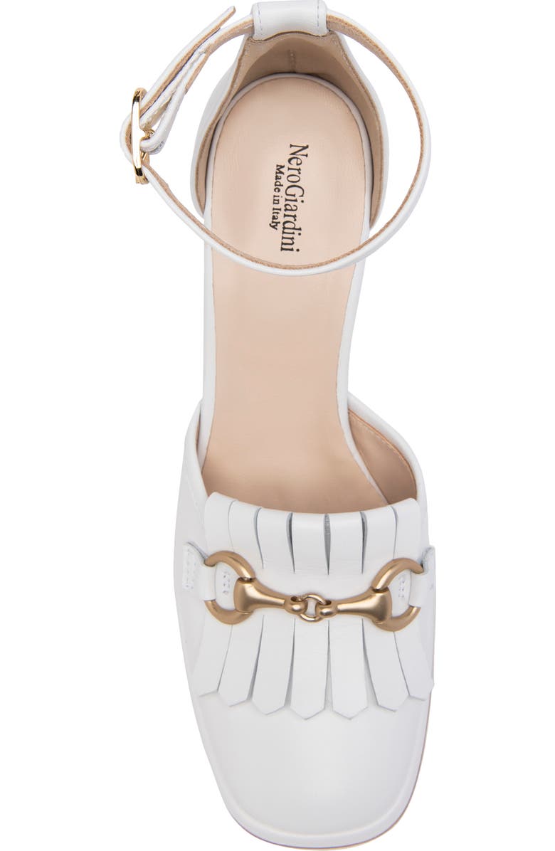 NeroGiardini Kiltie Ankle Strap Platform Pump, Alternate, color,