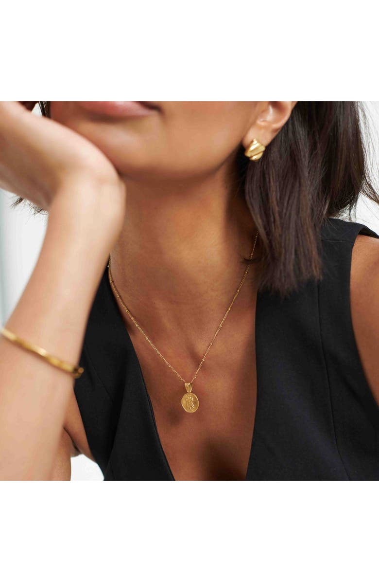 D.LOUISE St. Christopher Necklace, Alternate, color, Gold