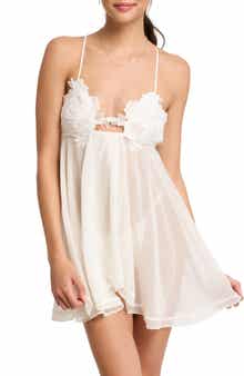 Rya Collection Kiki Sheer Chemise & Thong Set