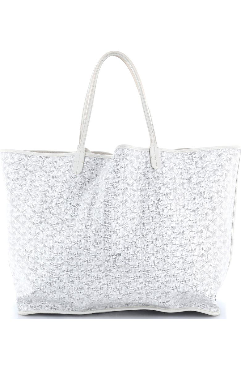 Pre-Owned Goyard Anjou Reversible Tote Coated Canvas GM, Main, color, White