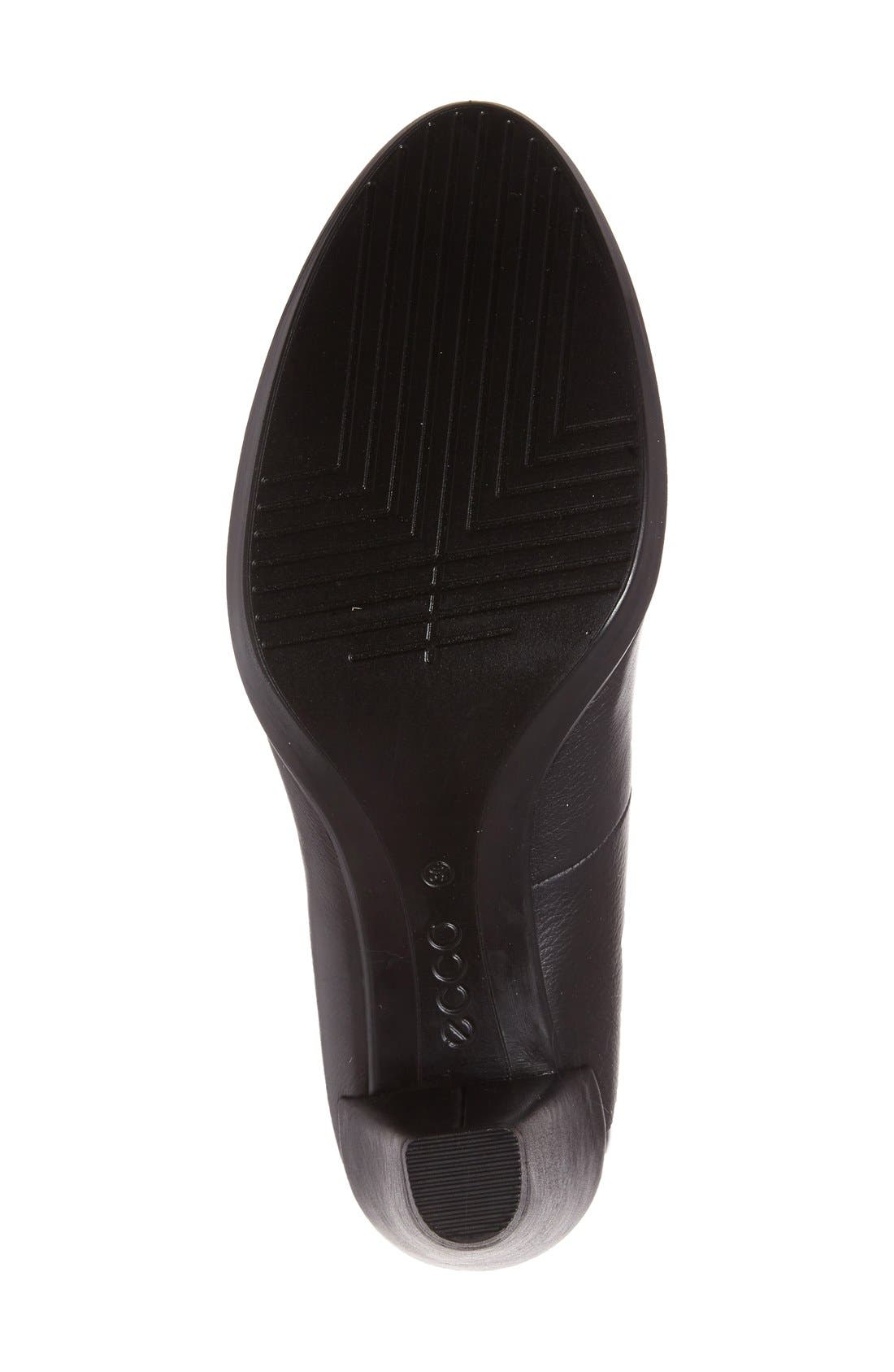 ECCO Shape 55 Plateau Pump, Alternate, color, Black Leather