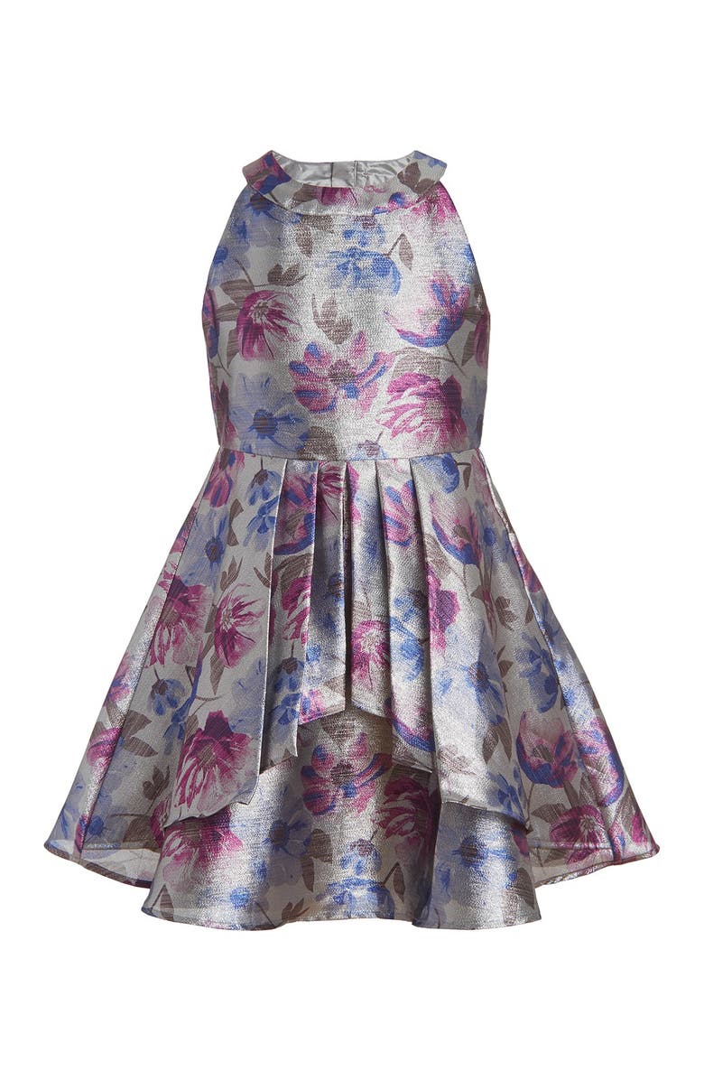 Calvin Klein Floral Shine High-Neck Dress, Main, color,