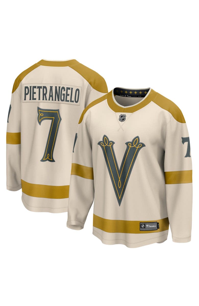 FANATICS Men's Fanatics Branded Alex Pietrangelo Cream Vegas Golden Knights 2024 NHL Winter Classic Breakaway Player Jersey, Main, color,