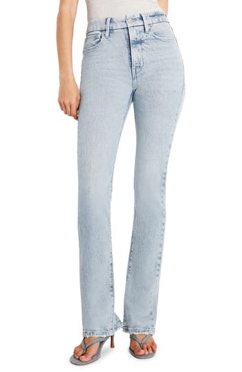 GOOD AMERICAN GOOD AMERICAN GOOD CLASSIC STACKED DISTRESSED SKINNY JEANS 
