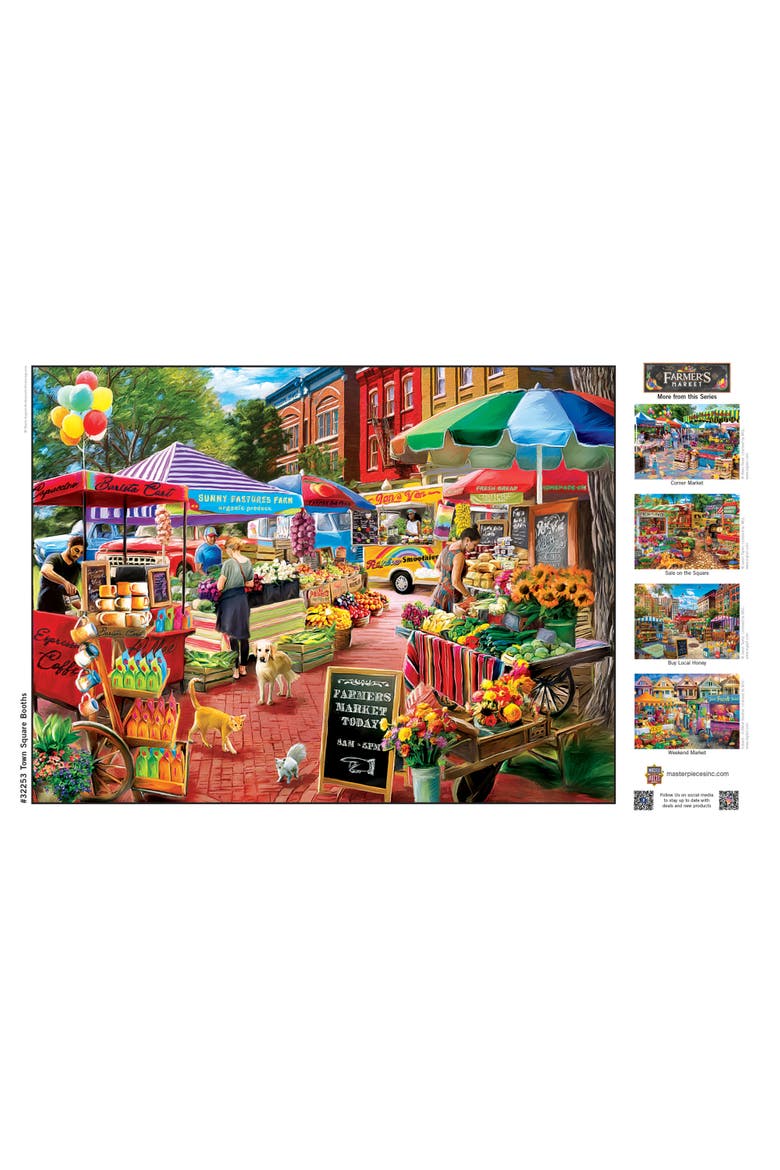 Town Square Booths 750 Piece Puzzle, Alternate, color, Multicolor