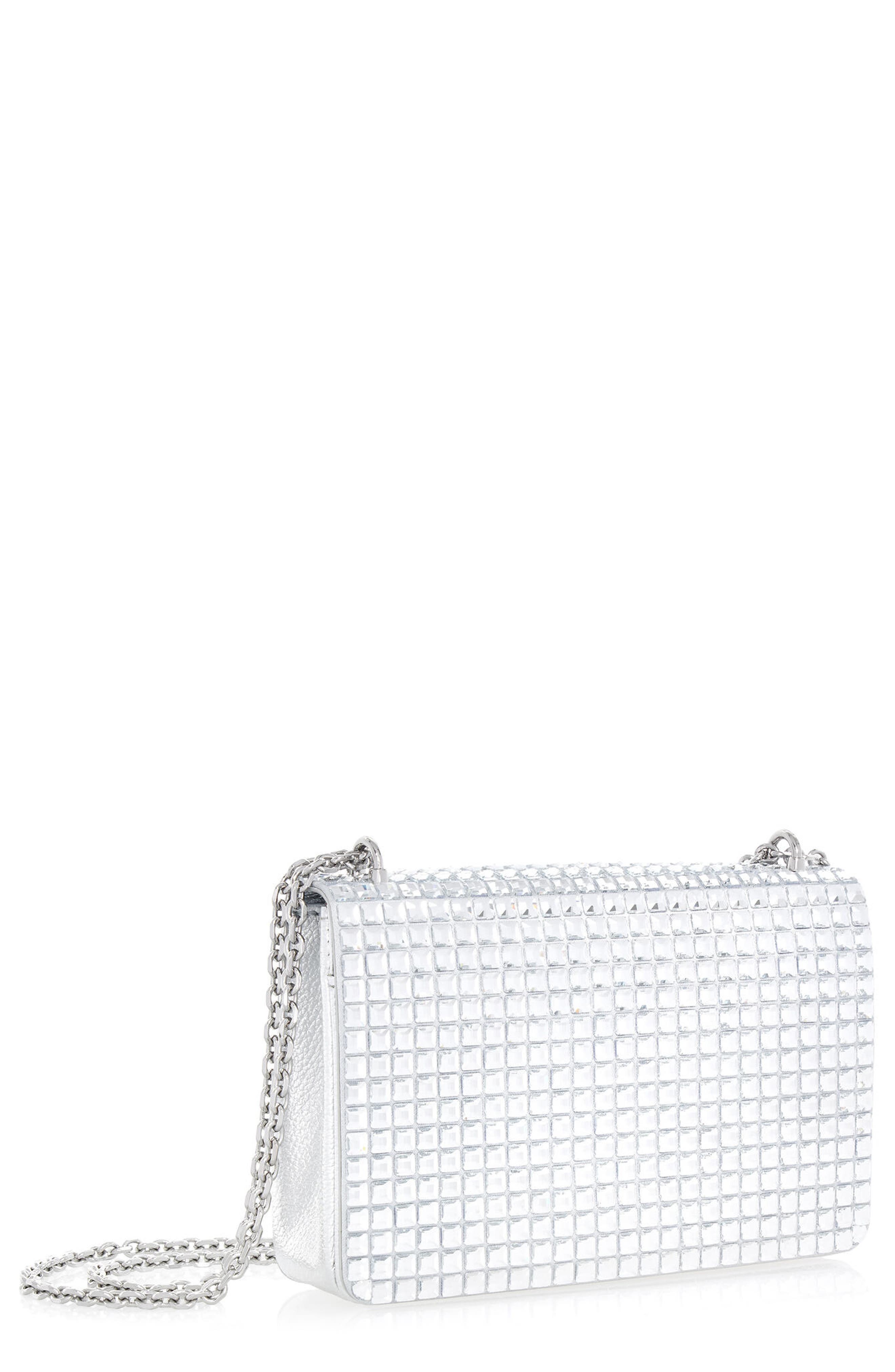 Judith Leiber Cricket Squares Crystal Embellished Clutch, Main, color, 