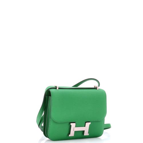 Pre-owned Hermes Hermes Constance Bag Epsom 18 In Green