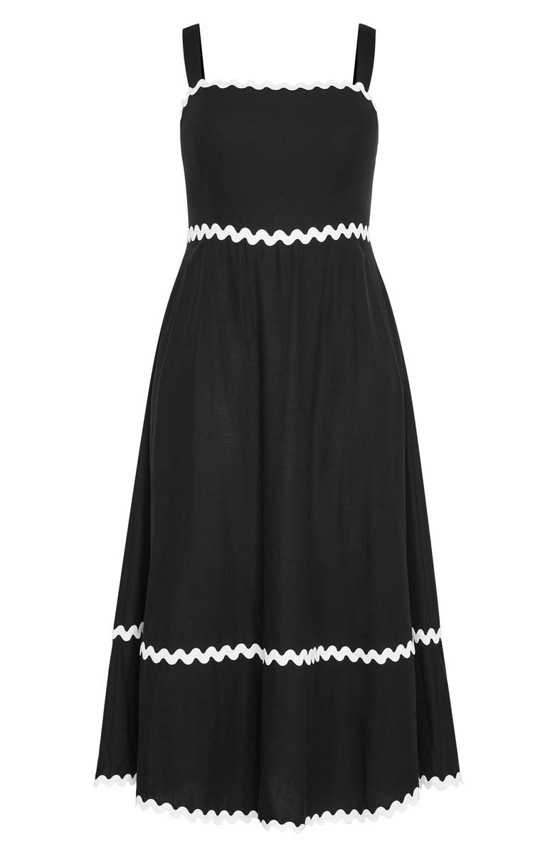 City Chic Shani Sleeveless Maxi Dress, Alternate, color, Black/ White