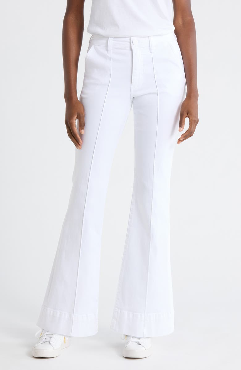 KUT from the Kloth Stella High Waist Flare Pants, Main, color, Optic White