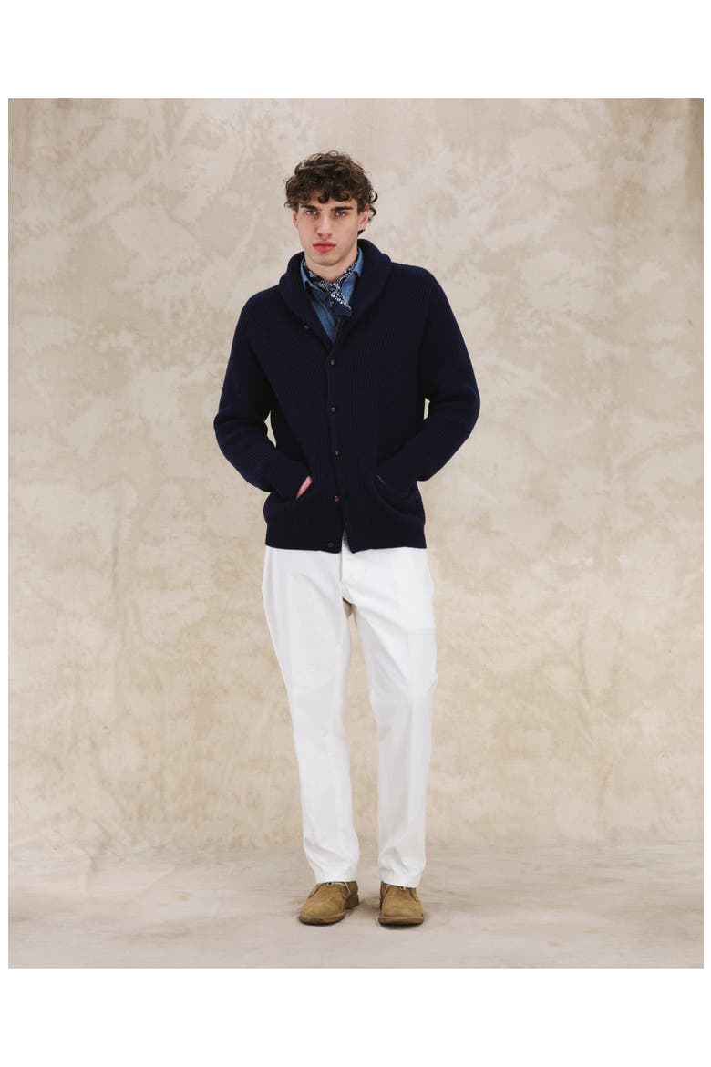 Stoke Cashmere Cardigan, Alternate, color, Dark Blue
