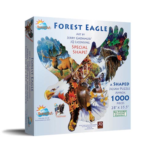 Forest Eagle 1000 piece Jigsaw Puzzle for Adults Special Shape