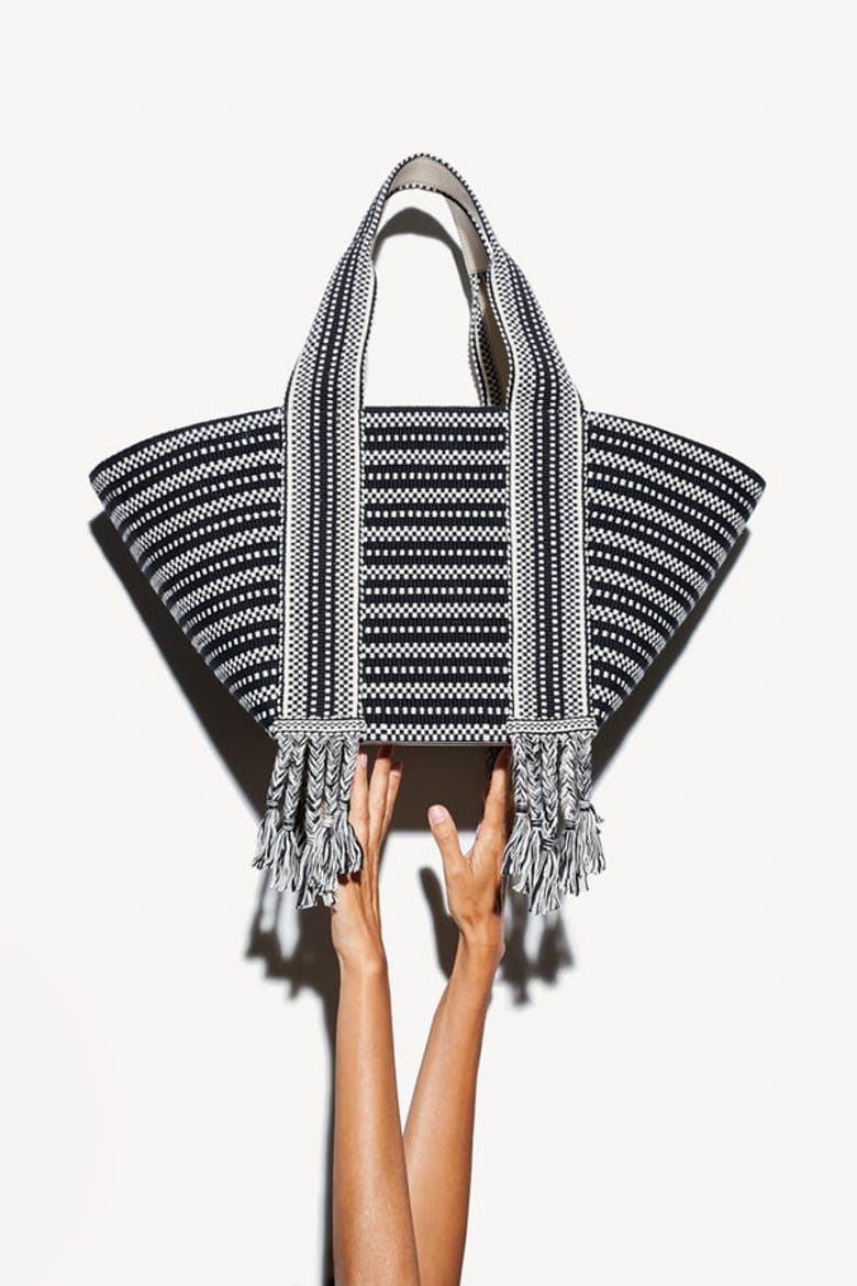Chulo Large tote bag, Alternate, color, Ivory Black