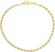 FZN Sterling Silver Rope Chain Bracelet