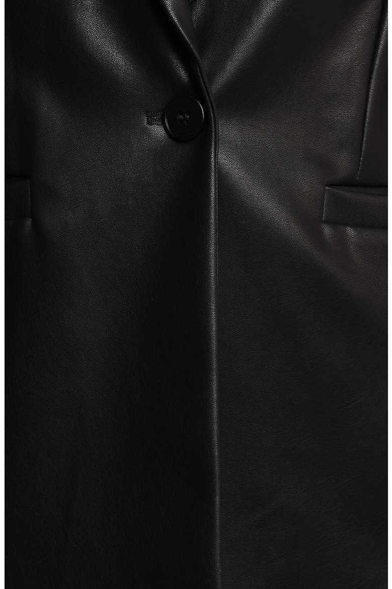 Jamie Faux Leather Blazer, Alternate, color, BLACK