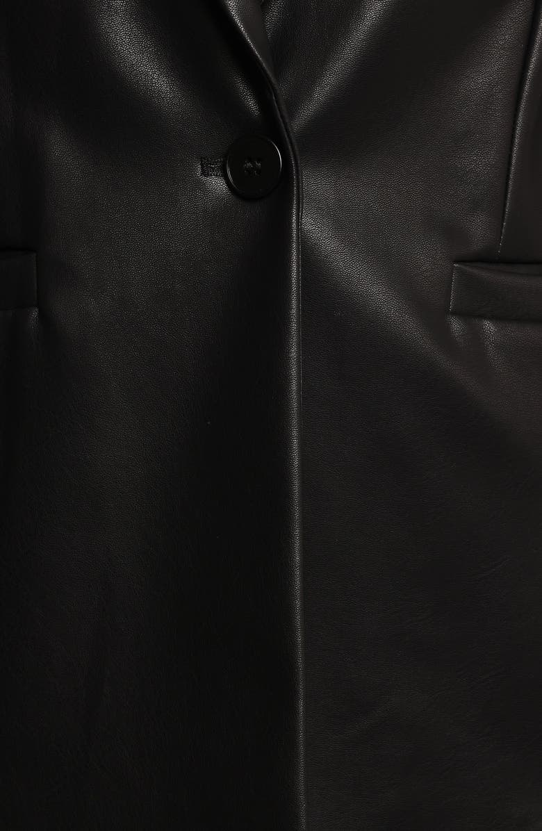 Petal & Pup Jamie Faux Leather Blazer, Alternate, color, Black