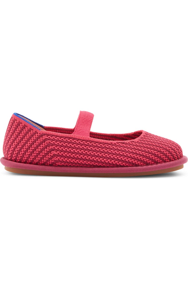 Rothy's Kids' The Mini Mary Jane Flat, Alternate, color, Raspberry Stripe