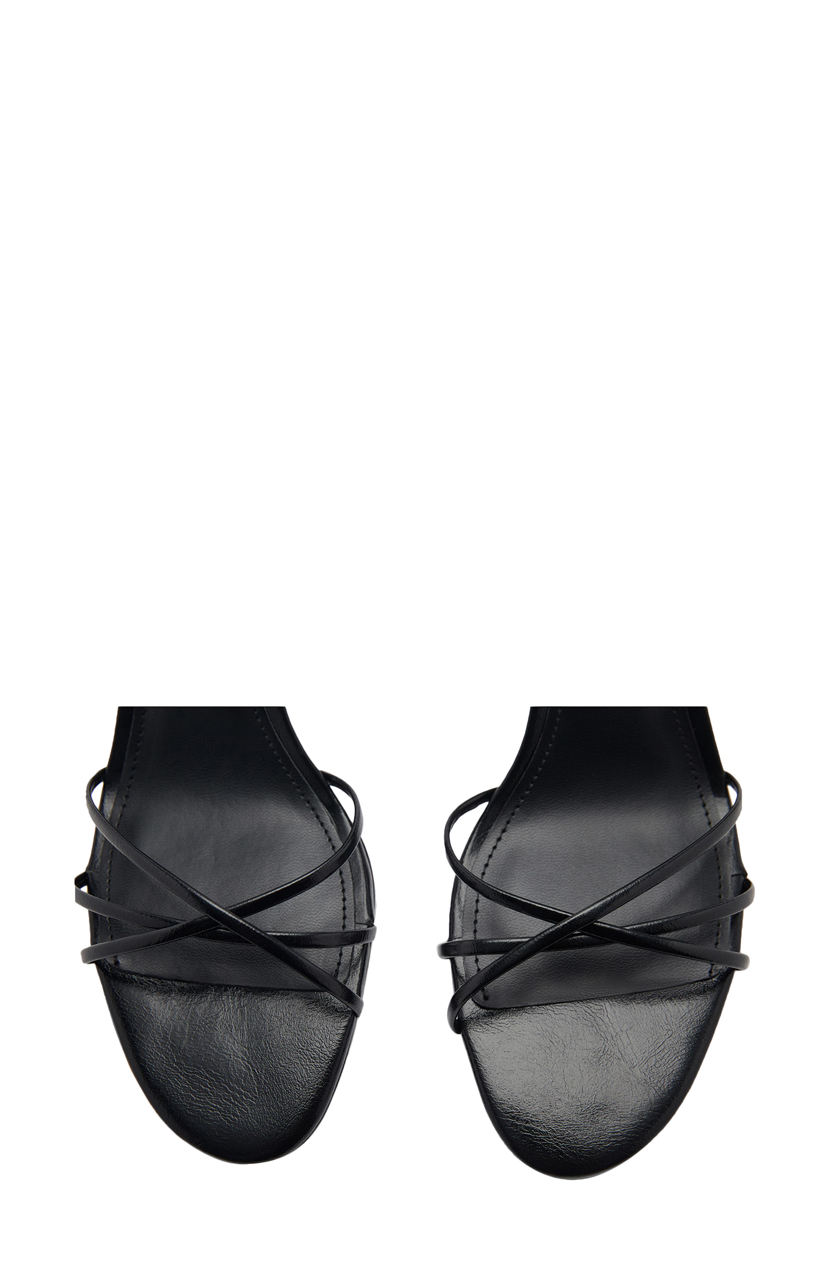 MANGO Ankle Strap Sandal, Alternate, color, Black