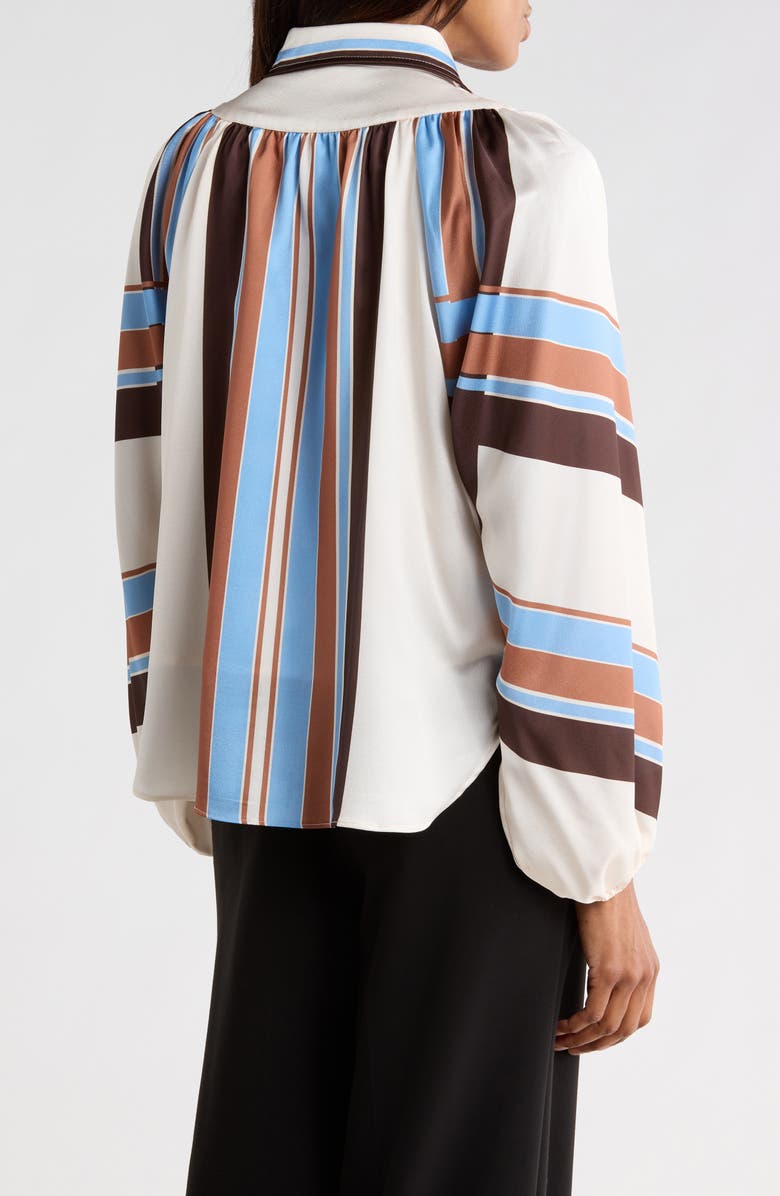 CIEBON Nicolletta Collared Top, Alternate, color, Brown Multi