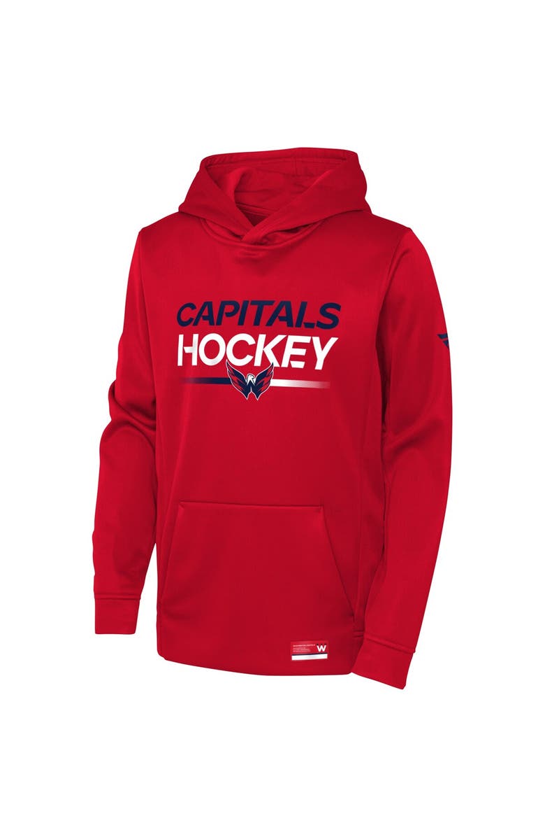FANATICS Youth Fanatics Branded Red Washington Capitals Authentic Pro Pullover Hoodie, Alternate, color, 