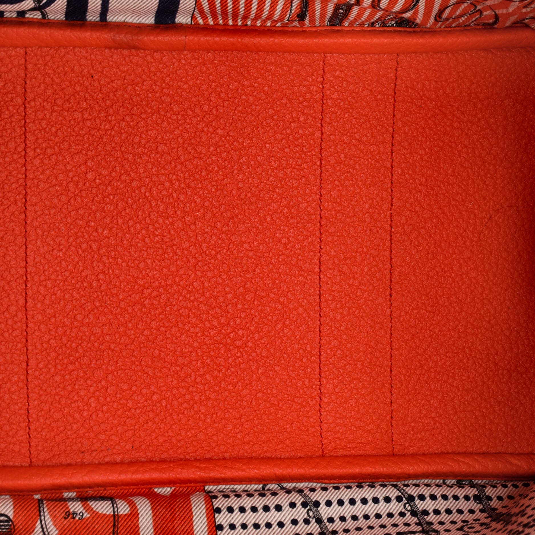Pre-Owned Hermes Garden Party Tote Leather with Printed Interior 36, Alternate, color, Orange Poppy