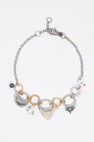 BIMBA Y LOLA Chain Necklace with Horse Rings