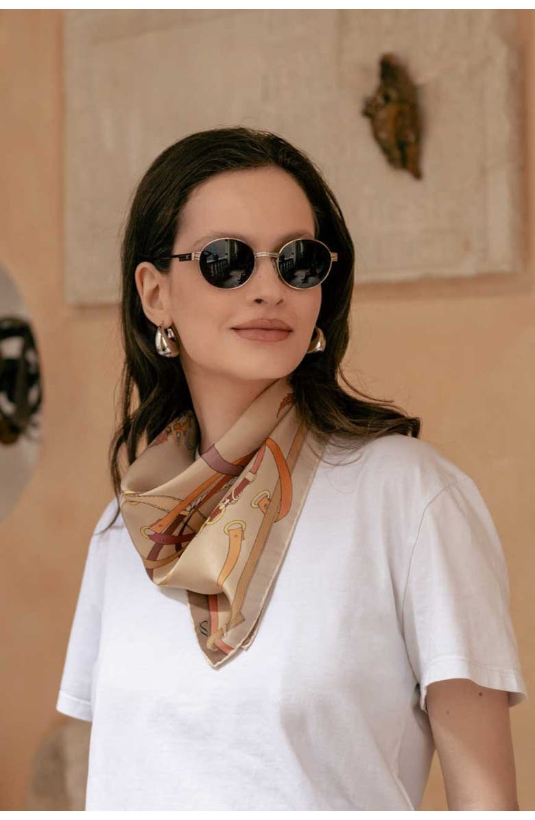 Elizabetta Camilla - Silk Bandana, Main, color, Bronze