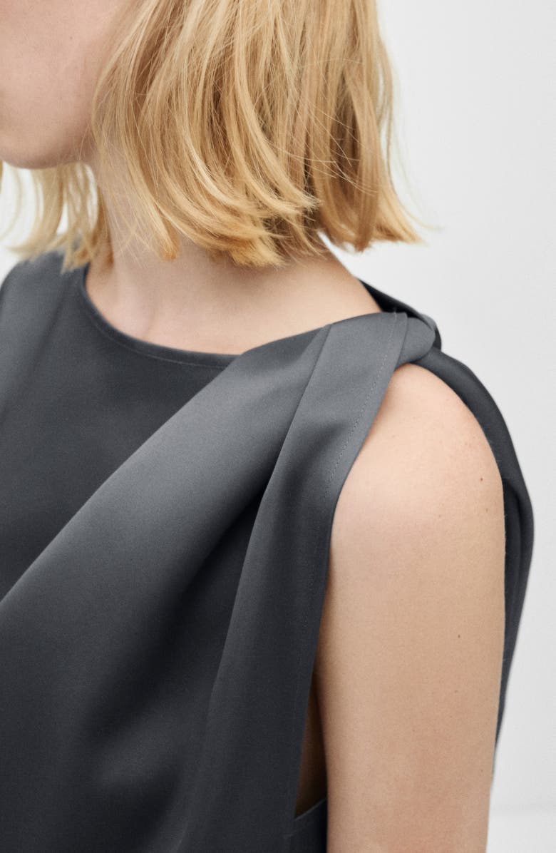 MANGO Sleeveless Satin Shift Dress, Alternate, color, 